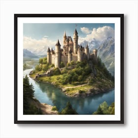 Castle On A Hill 8 Art Print