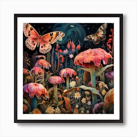 Night In The Forest 1 Art Print