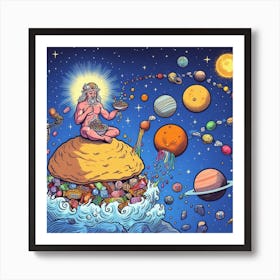 God Of Burgers Art Print