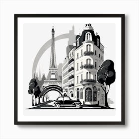 Paris France City Artistic Landmark Art Print