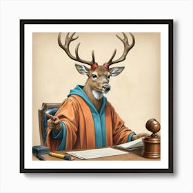 Deer Judge 4 Art Print