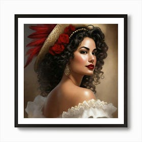 Mexican Beauty Portrait 18 Art Print