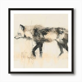 Wolf Steppe Art Print