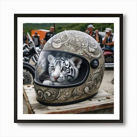 Tiger In Helmet Art Print