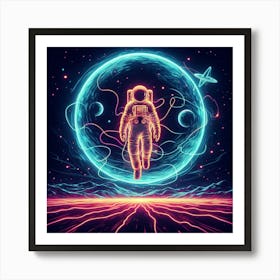 Spaceman In Space Art Print