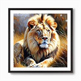 Lion Painting 84 Art Print