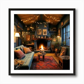 Cozy Living Room Art Print