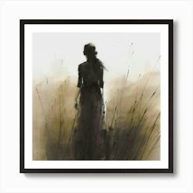 Woman In The Grass Art Print