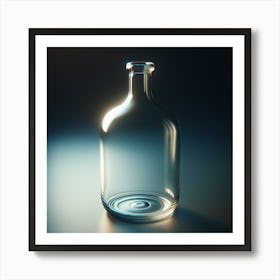 Empty Glass Bottle Art Print