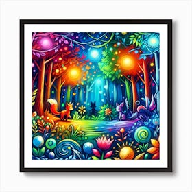 Super Kids Creativity:Psychedelic Forest Art Print