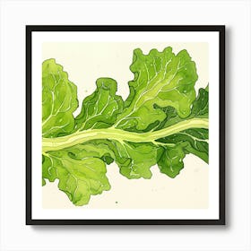 Kale Leaf Art Print