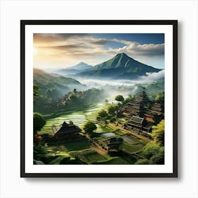 Asian Village Art Print