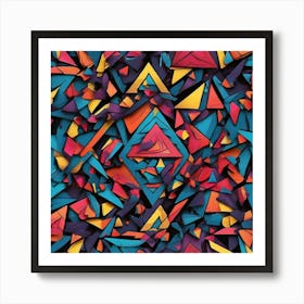 Abstract Triangles Art Print