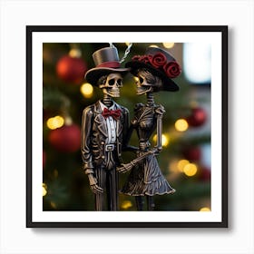 Merry Christmas! Christmas skeleton 3 Art Print