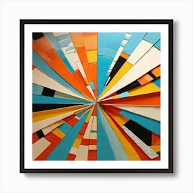 A painting that reflects the spirit of the times with mosaic art 07 Art Print