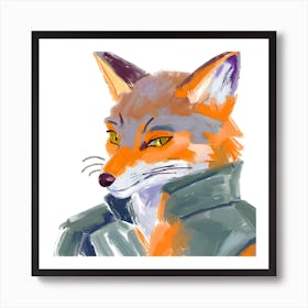 Gray Fox 01 Art Print