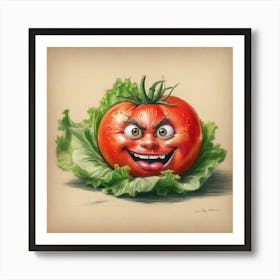 Tomato Face Art Print