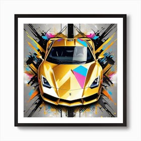 Abstract Of A Sports Car Art Print