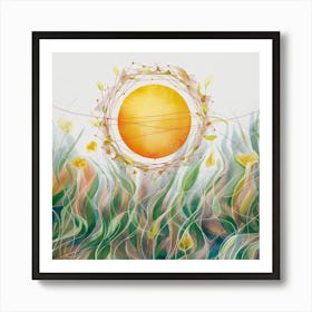 Sun In The Grass 2 Art Print