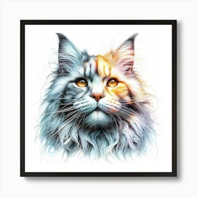 Creative Feline Cat Artwork 84 Art Print