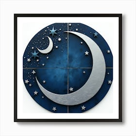 islamic Moon And Stars Art Print