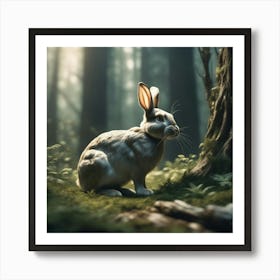 Rabbit In The Forest 44 Art Print