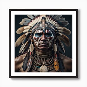 Native Warrior 5 Art Print