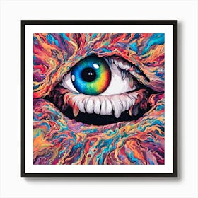 Eye Of The Psychedelic Gods Art Print