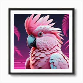 Pink Parrot 2 Art Print