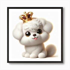 Poodle With Crown 1 Art Print