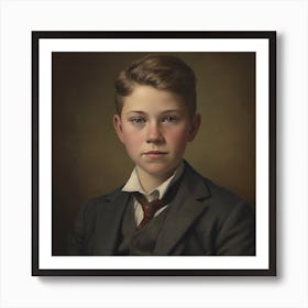 Portrait Of A Young Boy Art Print