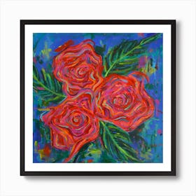 Roses Square Art Print