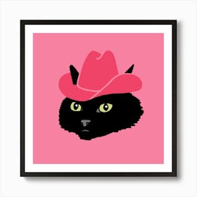 Marcy The Cute Cowgirl Cat Art Print