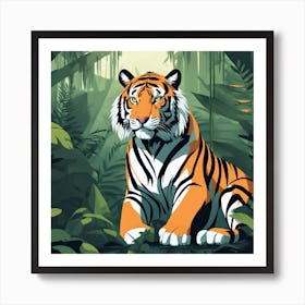 Tiger In The Jungle 35 Art Print