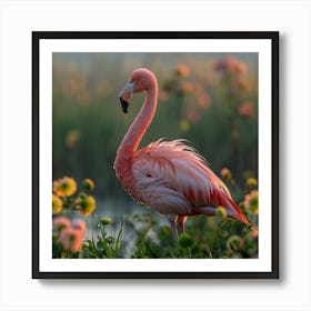 Pink Flamingo 3 Art Print