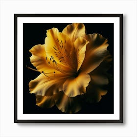 Yellow Azalea Flower Art Print