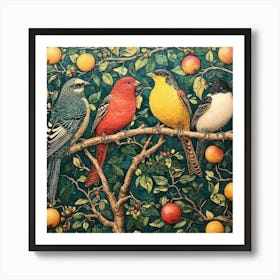 Birds On A Branch Art 5 Art Print