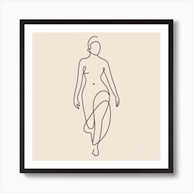 Line Drawing Of A Woman 1 Art Print