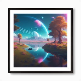 Space Landscape 12 Art Print