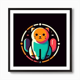 Cat In A Circle 5 Art Print