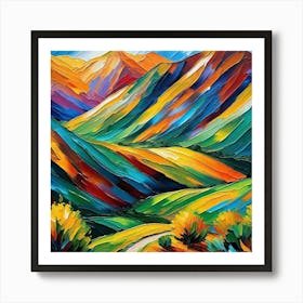 Colorful Landscape Painting 3 Art Print