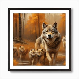 Wolf Family Art Print