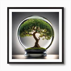 Tree Of Life In A Glass Ball 2 Art Print