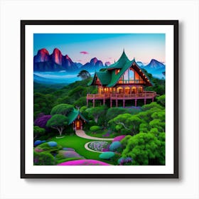 House In The Mountains Art Print