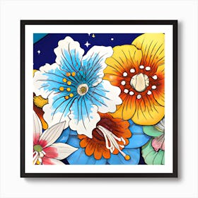 Flowers In The Sky Art Print