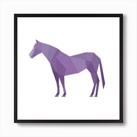 Purple Geometric Horse Art Print