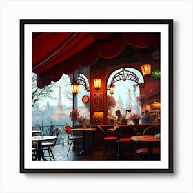 Paris Cafe 1 Art Print