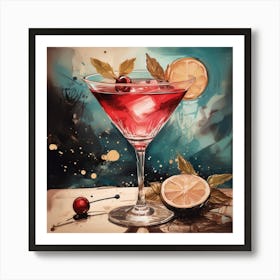 Cocktail Painting 1 Art Print