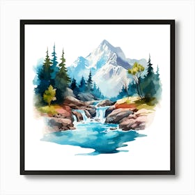 Watercolor Landscape 4 Art Print