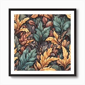 Autumn Leaves Pattern #3 Art Print